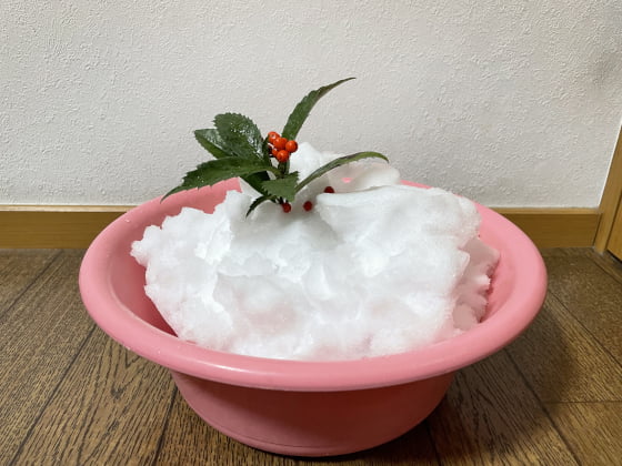 アップ洗面器の雪.jpg