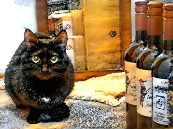 ブリューゲル風猫とワインボトル.jpg