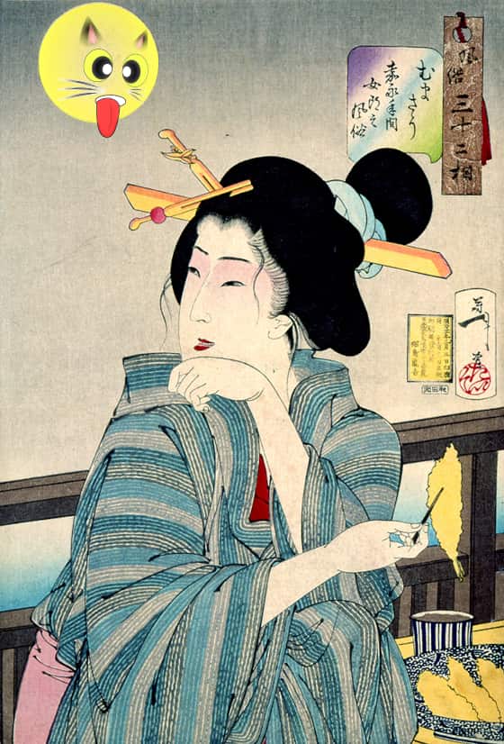 天ぷら食べる女性とこまち月.jpg