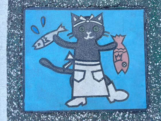 歩道の黒猫さん.jpg